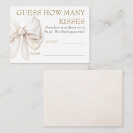 Cartão De Informações Guess How Many Kisses Game Cards - Chic Bow 