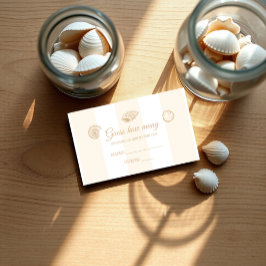 Cartão De Informações Guess How Many Seashells Bridal Shower