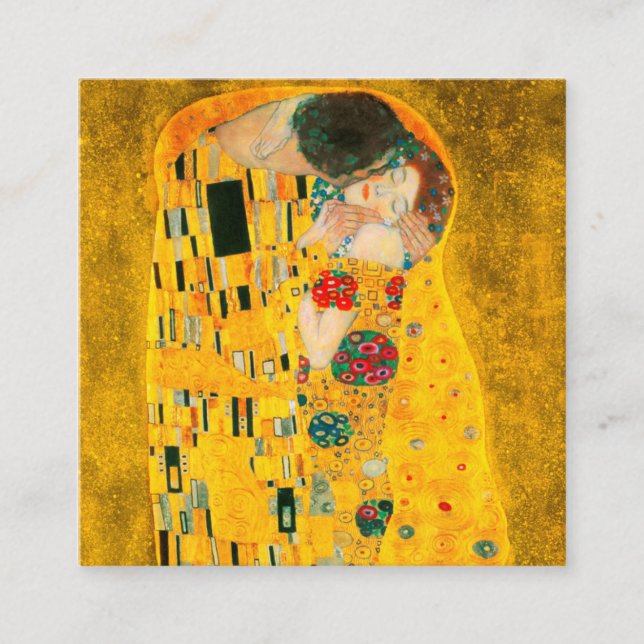 Cartão De Informações Gustav Klimt O Beijo (Frente)
