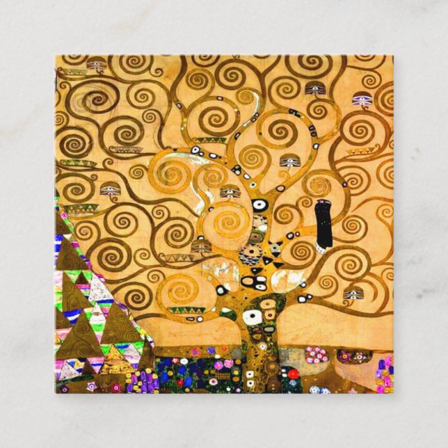 Cartão De Informações Gustav Klimt Tree of Life (Frente)