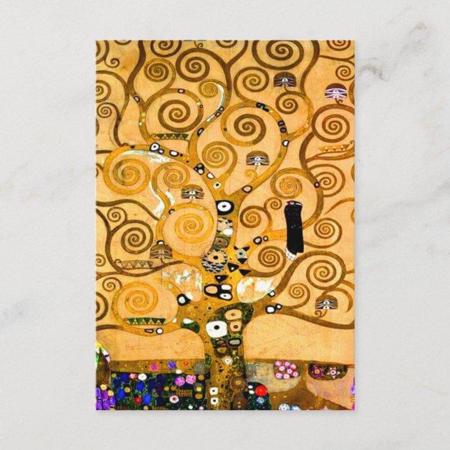 Cartão De Informações Gustav Klimt Tree of Life (Frente)