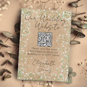 Cartão De Informações Gypsophila Watercolor Floral Nosso Site De Casamen