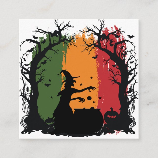 Cartão De Informações Halloween (Frente)