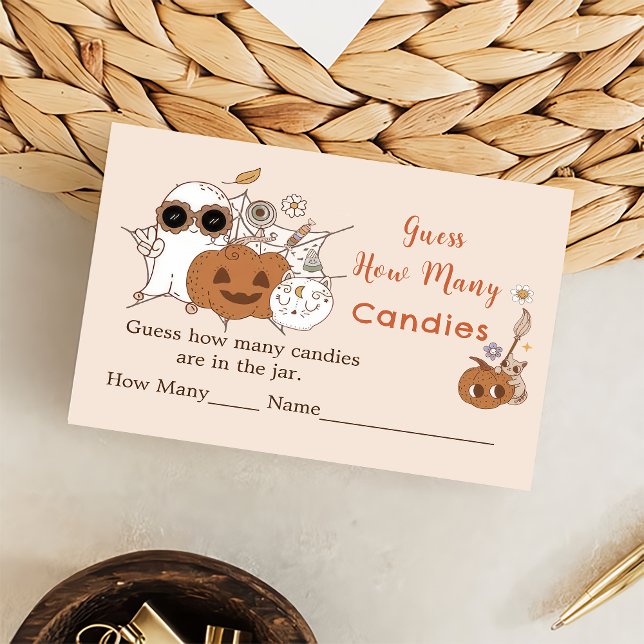 Cartão De Informações Halloween Adivinha Quantas Placas De Gabinete De J (Criador carregado)
