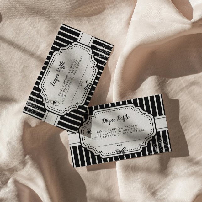 Cartão De Informações Halloween Autumn Gothic Spooky Fralda Raffle (Criador carregado)