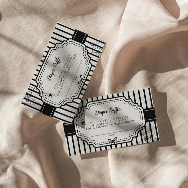 Cartão De Informações Halloween Autumn Gothic Spooky Fralda Raffle (Criador carregado)