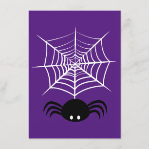 Cartão De Informações Halloween Spider Web