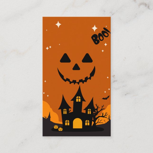 Cartão De Informações Halloween Themed Chá de fraldas Invite (Frente)