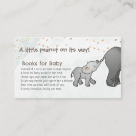 Cartão De Informações Hand Drawn Elephant Little Peanut Books for Baby