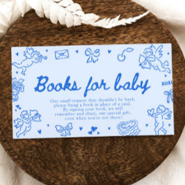 Cartão De Informações Hand Drawn Valentine Baby Shower Books For Baby