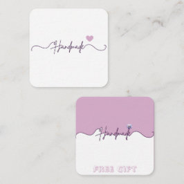 Cartão De Informações Handmade Free Gift Floral Small Business Packaging