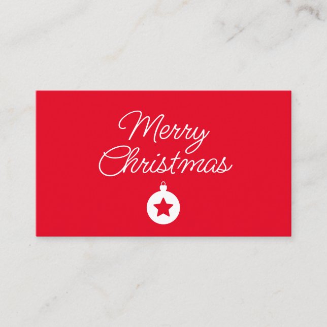 Cartão De Informações Happy New Year Merry Christmas Holiday Season (Frente)