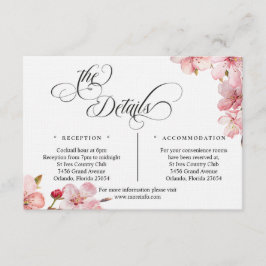 Cartão De Informações Hawthorne Calligraphy Details Enclosure Card