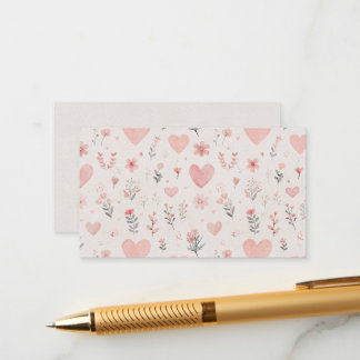 Cartão De Informações Hearts & Florals Enclosure Card