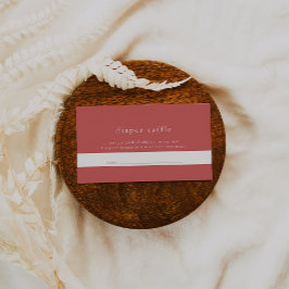 Cartão De Informações HEIDI Red Summer Simple Chá de fraldas Raffle