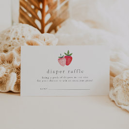 Cartão De Informações HEIDI Strawberry Girl Baby Shower Diaple Raffle