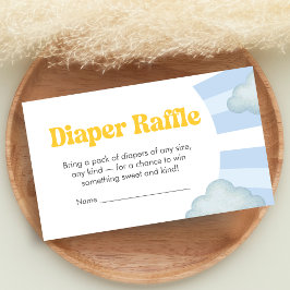 Cartão De Informações Here Comes the Son Baby Shower Diaper Raffle