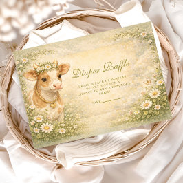 Cartão De Informações Highland Cow Countryside Diapper Raffle
