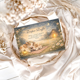 Cartão De Informações Highland Cow Meadow Diapper Raffle