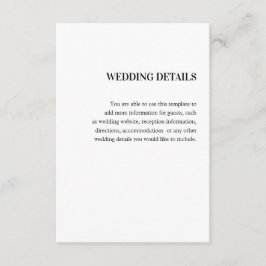 Cartão De Informações Hochzeit Detail