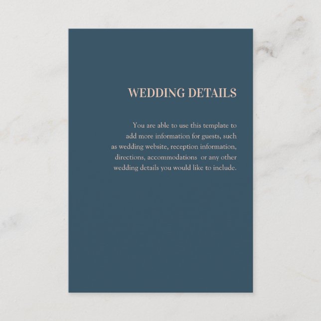 Cartão De Informações Hochzeit Detail (Frente)