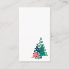 Cartão De Informações Holiday Evergreens Design