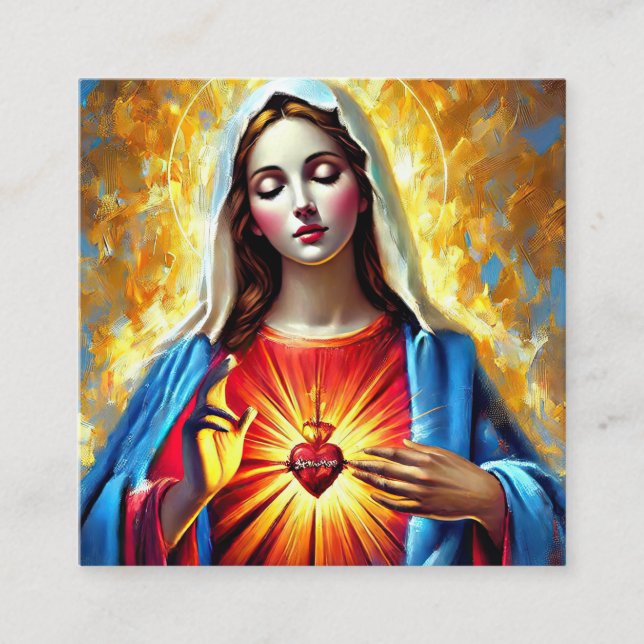 Cartão De Informações Holly Mary Maria Madonna Mariana Virgin Mary (Frente)