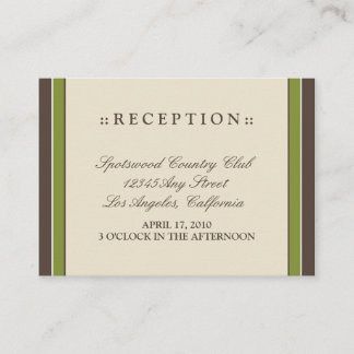 Cartão De Informações ::Holly: Placa de recepção Elegante de 3,5"x2,5"