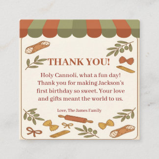 Cartão De Informações Holy Cannoli! First Birthday