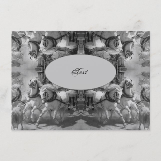 Cartão De Informações Horses –Pferde – Marmor Marmo marble marbre (Frente)