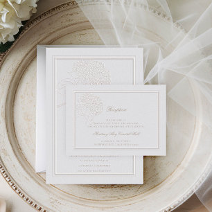 Cartão De Informações Hortênsia Quadro Duplo Recepção Formal Casamento