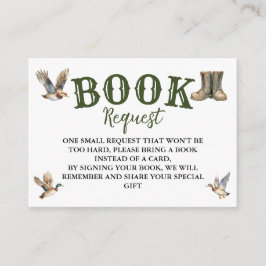 Cartão De Informações Hunting Boy Baby Shower Book Request