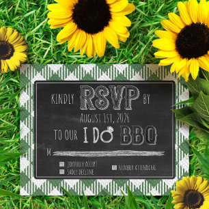 Cartão De Informações I Do CHURRASCO Outdoor Summer/RSVP de Casamento Ve