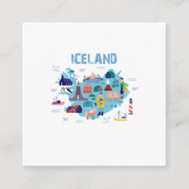 Cartão De Informações Iceland map