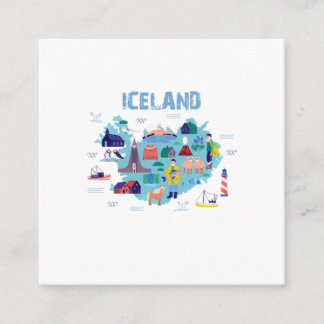 Cartão De Informações Iceland map