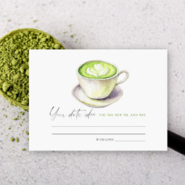 Cartão De Informações Ideias de chá de noiva de matcha para noite de enc