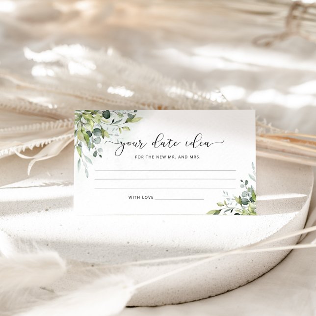 Cartão De Informações Ideias noturnas de Eucalyptus Date. Data jar (Criador carregado)