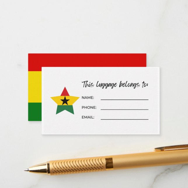 Cartão De Informações Identificador de Etiqueta de Bagagem (Frente/Verso In Situ)