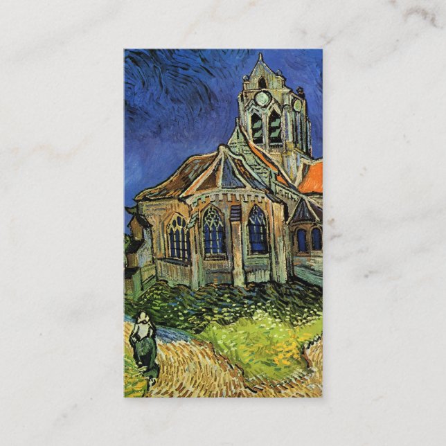 Cartão De Informações Igreja em Auvers pelo Casamento Vincent van Gogh (Frente)
