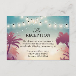 Cartão De Informações Iluminação de Corda de Verão para Recepção de Casa