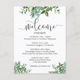 Cartão De Informações Ilustração de Boas-Vindas de Verde para Fim de Sem