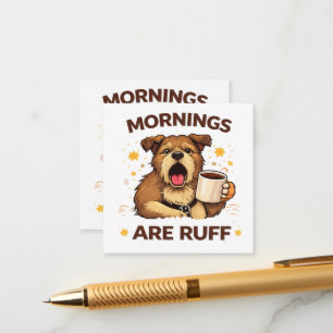 Cartão De Informações Ilustração de Cachorro Aconchegante