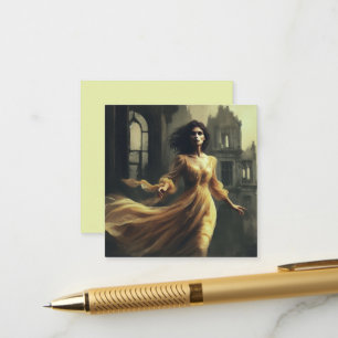 Cartão De Informações Ilustração de Romance Gótico Castelo Assustador Ho