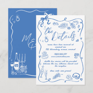 Cartão De Informações Ilustrações Desenhadas Manualmente Pormenores Deta