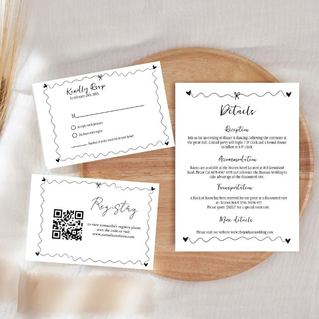 Cartão De Informações Ilustrações Scribble desenhadas à mão (Criador carregado)