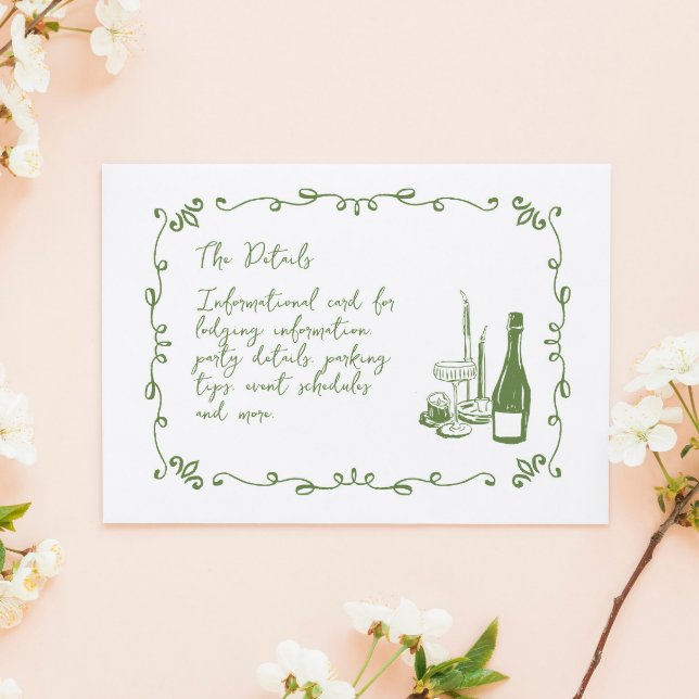 Cartão de Informações Ilustrado Com Letra Mão Escr (Criador carregado)