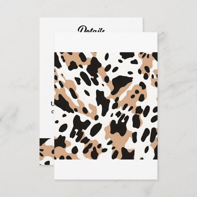 Cartão De Informações Impressão de fazenda de Casamento de  (Frente/Verso)