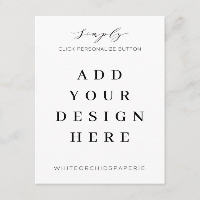 Cartão De Informações Impressão de placas de 4,25x5,5" (Frente)