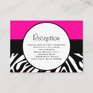 Cartão De Informações Impressão de Zebra Cuta Personalizada de Recepção 