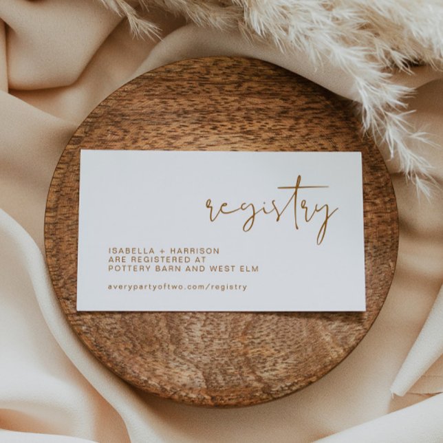 Cartão De Informações INDIE Bohemian Terracotta Rust WedRegistry (Criador carregado)